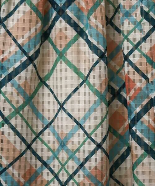 MICHEL KLEIN / ミッシェルクラン ロング・マキシ丈ワンピース | [オリジナルプリント]チェックギャザーワンピース | 詳細14