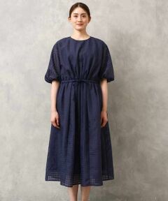 MICHEL KLEIN / ミッシェルクラン ロング・マキシ丈ワンピース | シアーチェックジャガードワンピース