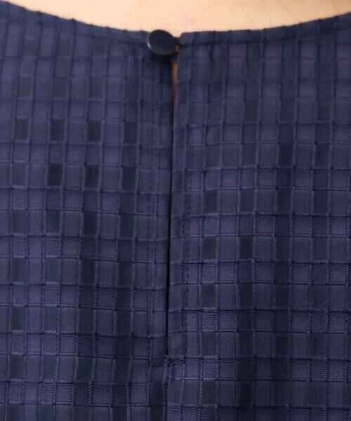 MICHEL KLEIN / ミッシェルクラン ロング・マキシ丈ワンピース | シアーチェックジャガードワンピース | 詳細4