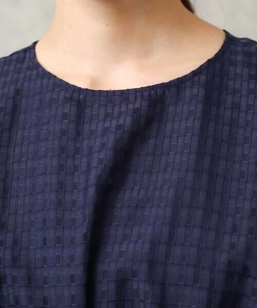 MICHEL KLEIN / ミッシェルクラン ロング・マキシ丈ワンピース | シアーチェックジャガードワンピース | 詳細5