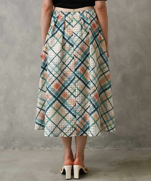 MICHEL KLEIN / ミッシェルクラン ロング・マキシ丈スカート | [オリジナルプリント]チェックフレアスカート | 詳細21