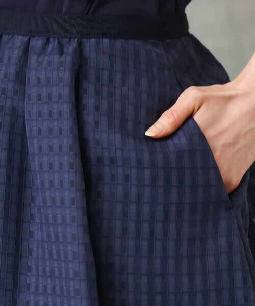 MICHEL KLEIN / ミッシェルクラン ロング・マキシ丈スカート | シアーチェックジャガードフレアスカート | 詳細17