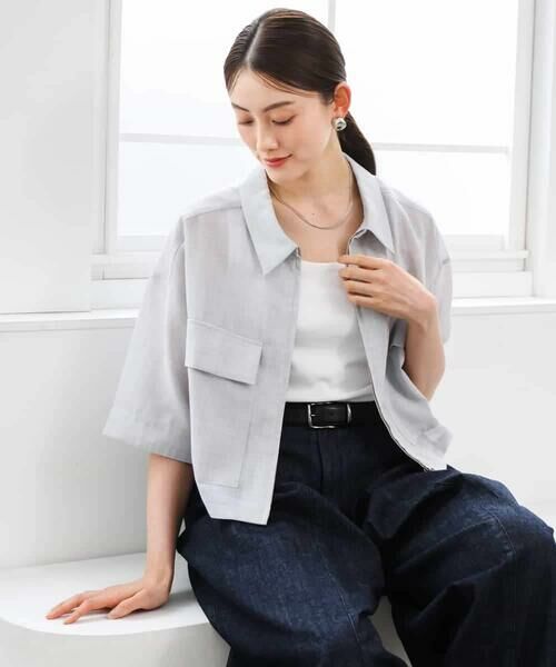 MICHEL KLEIN / ミッシェルクラン ステンカラーコート | シアーシャツブルゾン | 詳細13