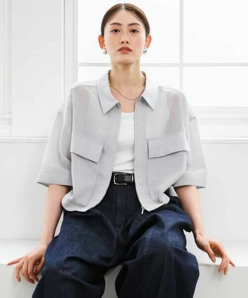 MICHEL KLEIN / ミッシェルクラン ステンカラーコート | シアーシャツブルゾン | 詳細14