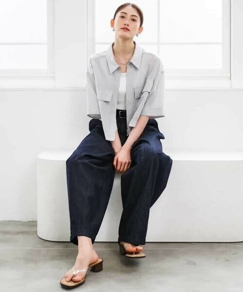 MICHEL KLEIN / ミッシェルクラン ステンカラーコート | シアーシャツブルゾン | 詳細15