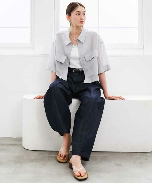 MICHEL KLEIN / ミッシェルクラン ステンカラーコート | シアーシャツブルゾン | 詳細16