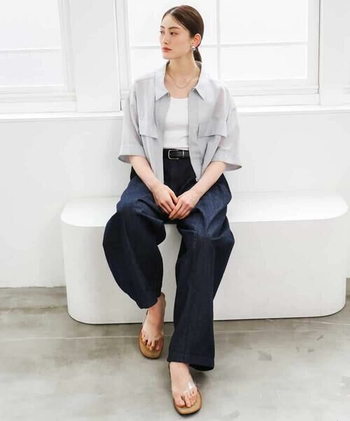 MICHEL KLEIN / ミッシェルクラン ステンカラーコート | シアーシャツブルゾン | 詳細17