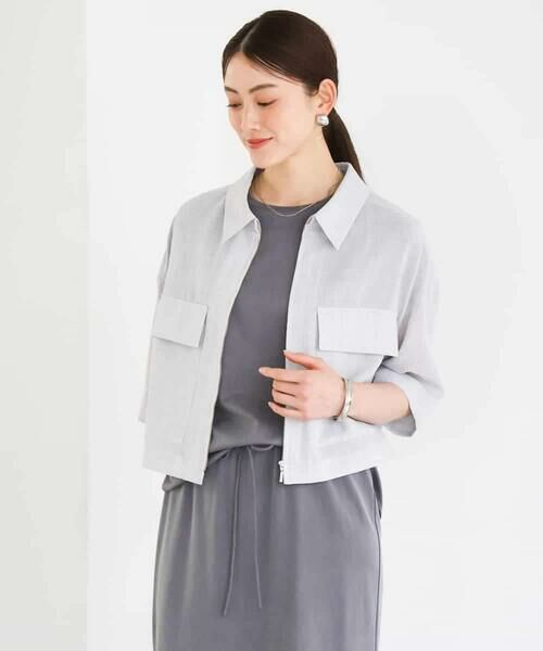 MICHEL KLEIN / ミッシェルクラン ステンカラーコート | シアーシャツブルゾン | 詳細7