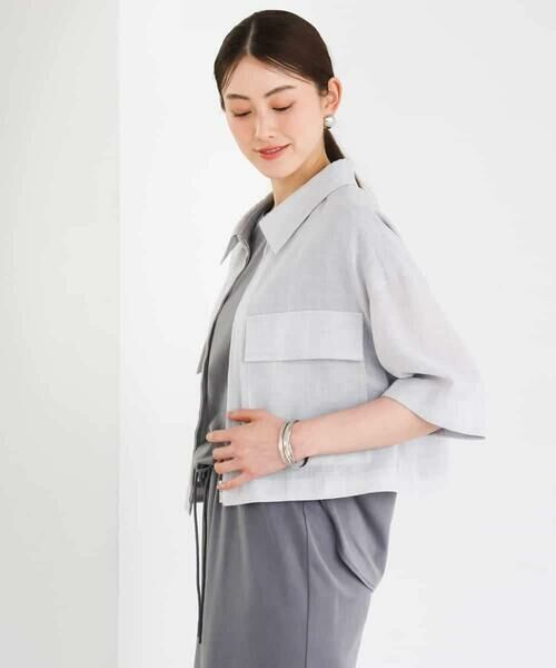 MICHEL KLEIN / ミッシェルクラン ステンカラーコート | シアーシャツブルゾン | 詳細8