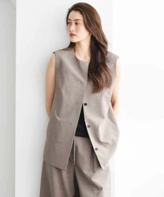 MICHEL KLEIN / ミッシェルクラン ノーカラージャケット | [セットアップ対応]ノーカラージレ