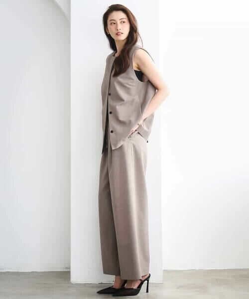 MICHEL KLEIN / ミッシェルクラン ノーカラージャケット | [セットアップ対応]ノーカラージレ | 詳細13