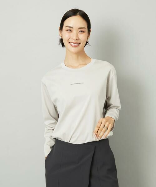 MICHEL KLEIN / ミッシェルクラン カットソー | ミニマルロゴ ロングスリーブTシャツ | 詳細20