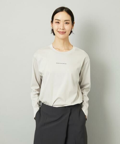 MICHEL KLEIN / ミッシェルクラン カットソー | ミニマルロゴ ロングスリーブTシャツ | 詳細21