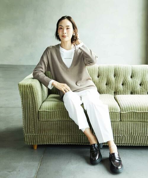 MICHEL KLEIN / ミッシェルクラン カットソー | ミニマルロゴ ロングスリーブTシャツ | 詳細3