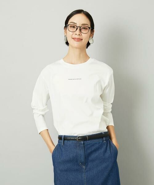 MICHEL KLEIN / ミッシェルクラン カットソー | ミニマルロゴ ロングスリーブTシャツ | 詳細7