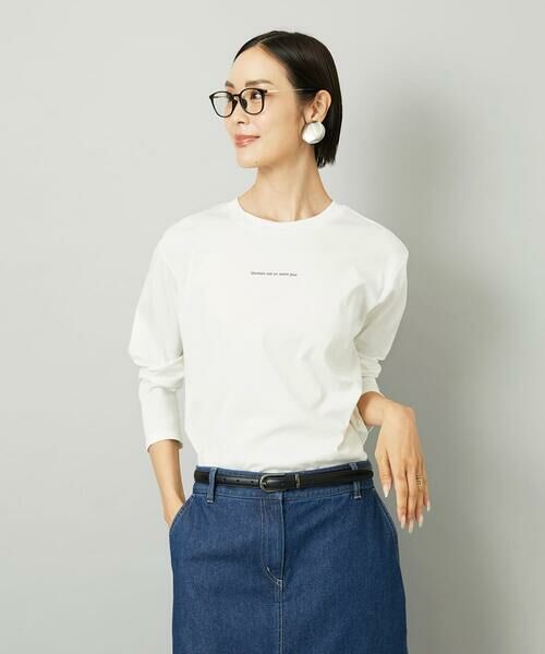 MICHEL KLEIN / ミッシェルクラン カットソー | ミニマルロゴ ロングスリーブTシャツ | 詳細8