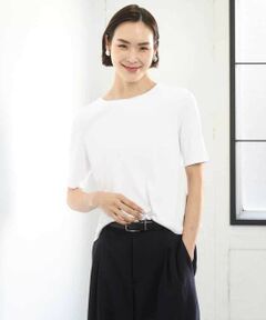 MICHEL KLEIN / ミッシェルクラン カットソー | [遮熱効果素材]ステッチレス五分袖プルオーバー