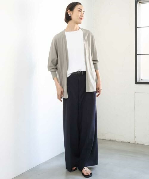 MICHEL KLEIN / ミッシェルクラン カットソー | [遮熱効果素材]ステッチレス五分袖プルオーバー | 詳細20