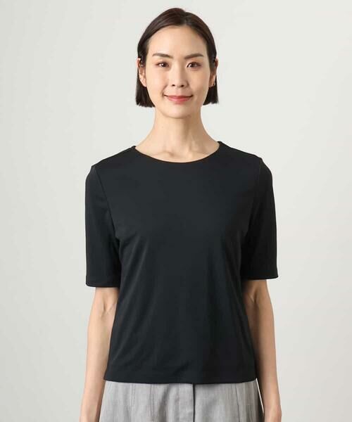 MICHEL KLEIN / ミッシェルクラン カットソー | [遮熱効果素材]ステッチレス五分袖プルオーバー | 詳細21