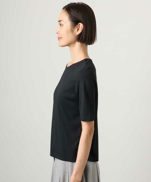 MICHEL KLEIN / ミッシェルクラン カットソー | [遮熱効果素材]ステッチレス五分袖プルオーバー | 詳細22