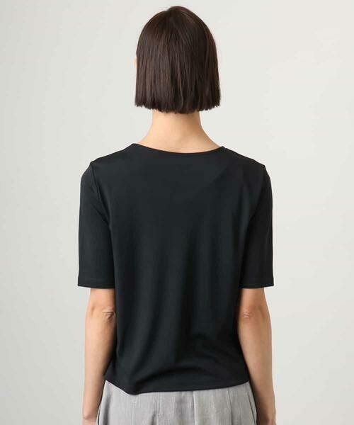 MICHEL KLEIN / ミッシェルクラン カットソー | [遮熱効果素材]ステッチレス五分袖プルオーバー | 詳細23