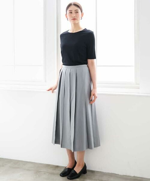 MICHEL KLEIN / ミッシェルクラン カットソー | [遮熱効果素材]ステッチレス五分袖プルオーバー | 詳細4