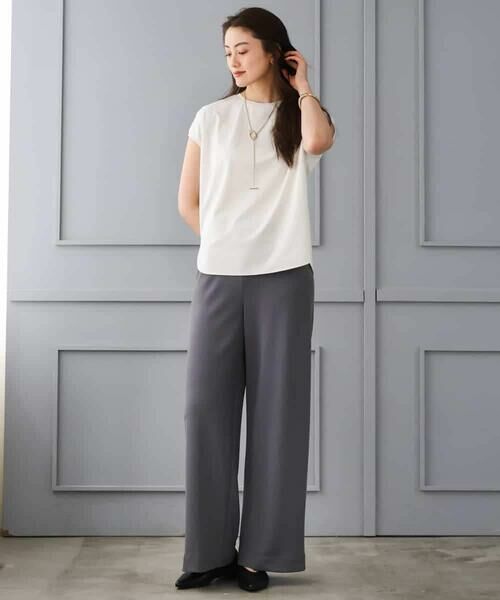 MICHEL KLEIN / ミッシェルクラン その他パンツ | [リラックスボトム]シームレスワイドパンツ | 詳細10
