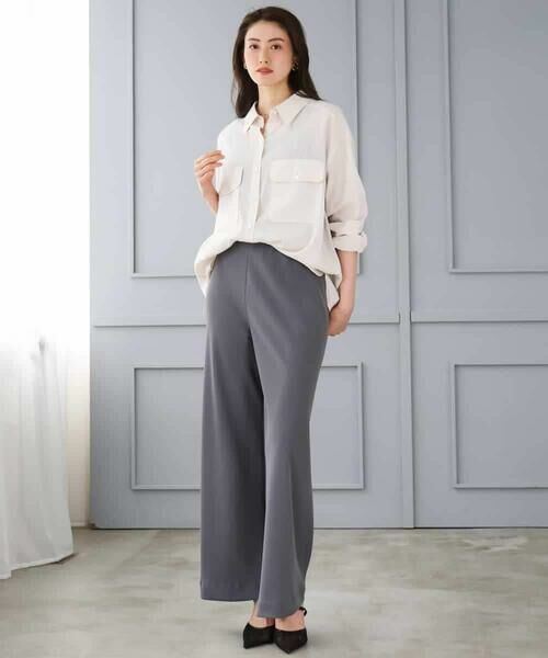 MICHEL KLEIN / ミッシェルクラン その他パンツ | [リラックスボトム]シームレスワイドパンツ | 詳細4