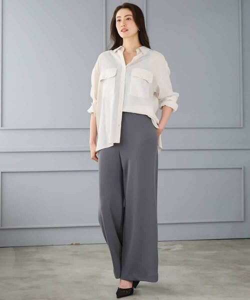 MICHEL KLEIN / ミッシェルクラン その他パンツ | [リラックスボトム]シームレスワイドパンツ | 詳細5