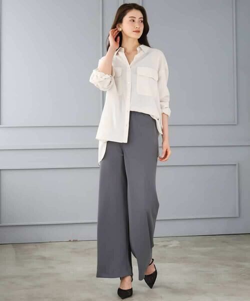 MICHEL KLEIN / ミッシェルクラン その他パンツ | [リラックスボトム]シームレスワイドパンツ | 詳細6