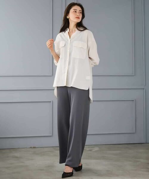 MICHEL KLEIN / ミッシェルクラン その他パンツ | [リラックスボトム]シームレスワイドパンツ | 詳細8