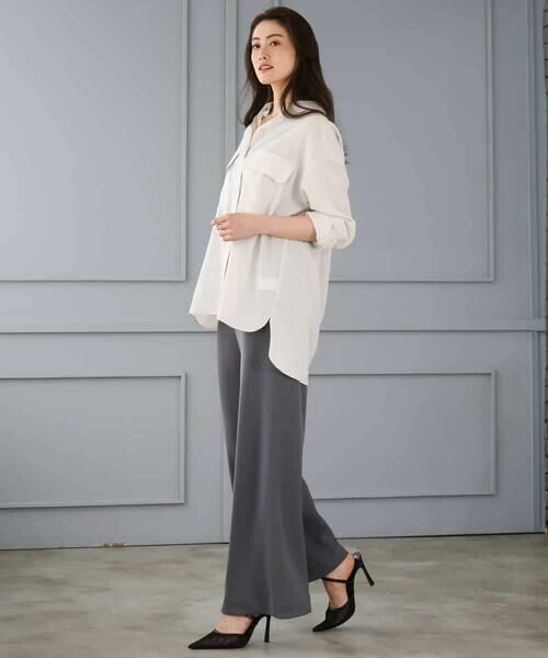 MICHEL KLEIN / ミッシェルクラン その他パンツ | [リラックスボトム]シームレスワイドパンツ | 詳細9