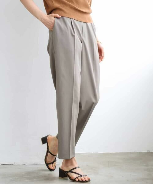 MICHEL KLEIN / ミッシェルクラン ショート・ハーフ・半端丈パンツ | [リラックスボトム]テーパードパンツ（モカ）