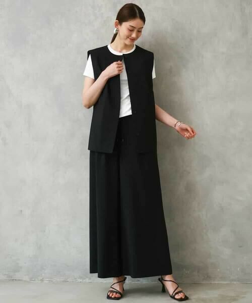 MICHEL KLEIN / ミッシェルクラン その他パンツ | [セットアップ対応/リラックスボトム]ドローストリングワイドパンツ | 詳細10