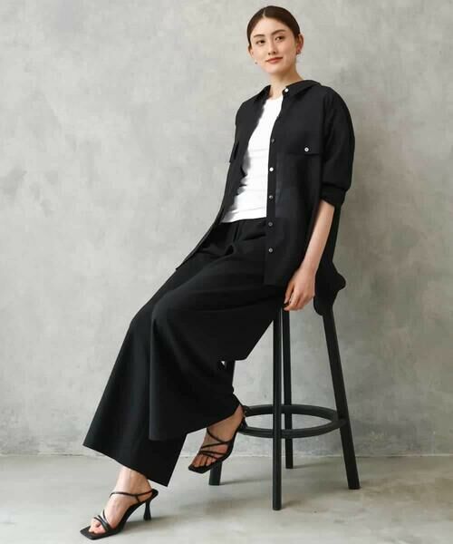 MICHEL KLEIN / ミッシェルクラン その他パンツ | [セットアップ対応/リラックスボトム]ドローストリングワイドパンツ | 詳細11