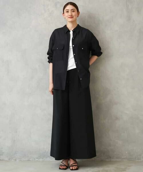 MICHEL KLEIN / ミッシェルクラン その他パンツ | [セットアップ対応/リラックスボトム]ドローストリングワイドパンツ | 詳細12