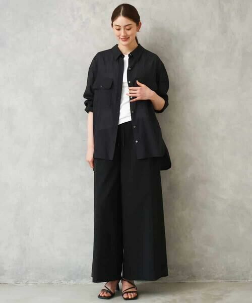 MICHEL KLEIN / ミッシェルクラン その他パンツ | [セットアップ対応/リラックスボトム]ドローストリングワイドパンツ | 詳細13