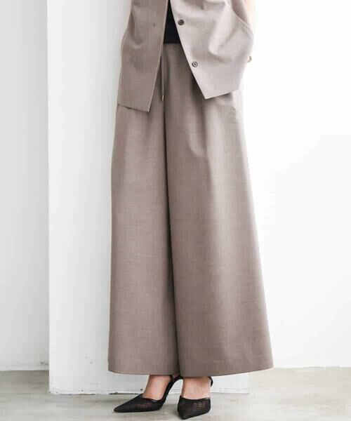 MICHEL KLEIN / ミッシェルクラン その他パンツ | [セットアップ対応/リラックスボトム]ドローストリングワイドパンツ | 詳細15