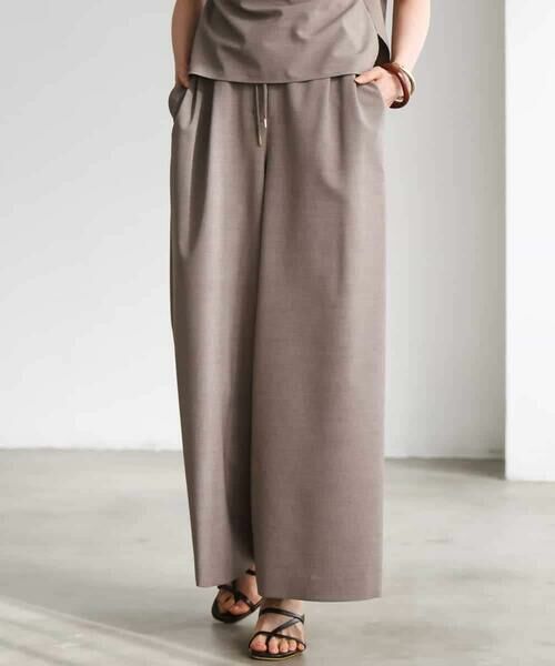 MICHEL KLEIN / ミッシェルクラン その他パンツ | [セットアップ対応/リラックスボトム]ドローストリングワイドパンツ | 詳細20