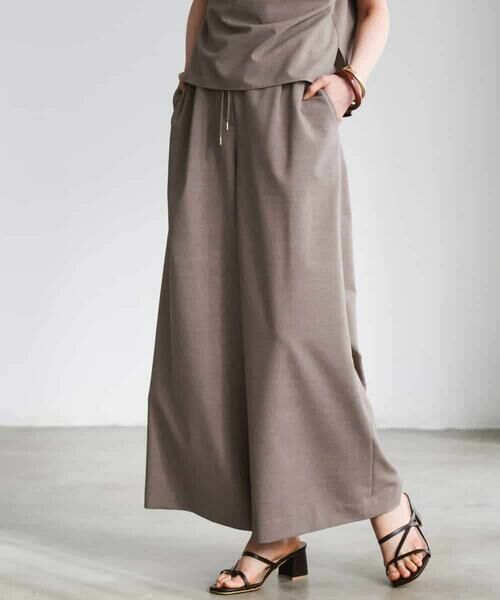 MICHEL KLEIN / ミッシェルクラン その他パンツ | [セットアップ対応/リラックスボトム]ドローストリングワイドパンツ | 詳細22