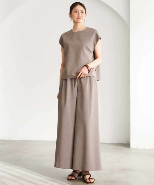 MICHEL KLEIN / ミッシェルクラン その他パンツ | [セットアップ対応/リラックスボトム]ドローストリングワイドパンツ | 詳細23