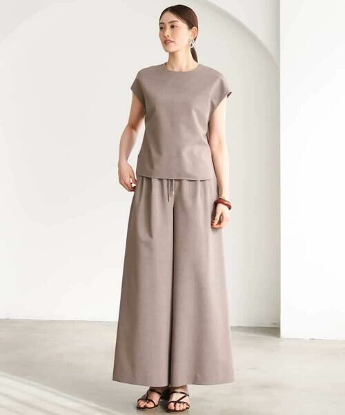 MICHEL KLEIN / ミッシェルクラン その他パンツ | [セットアップ対応/リラックスボトム]ドローストリングワイドパンツ | 詳細24