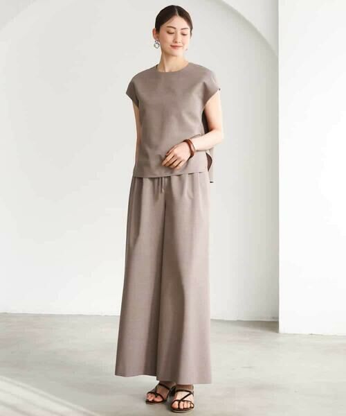 MICHEL KLEIN / ミッシェルクラン その他パンツ | [セットアップ対応/リラックスボトム]ドローストリングワイドパンツ | 詳細25