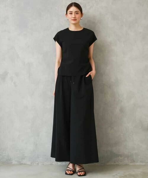 MICHEL KLEIN / ミッシェルクラン その他パンツ | [セットアップ対応/リラックスボトム]ドローストリングワイドパンツ | 詳細3