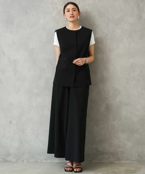 MICHEL KLEIN / ミッシェルクラン その他パンツ | [セットアップ対応/リラックスボトム]ドローストリングワイドパンツ | 詳細7