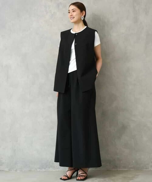 MICHEL KLEIN / ミッシェルクラン その他パンツ | [セットアップ対応/リラックスボトム]ドローストリングワイドパンツ | 詳細9