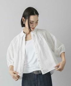 MICHEL KLEIN / ミッシェルクラン シャツ・ブラウス | ボーラーレースブラウス