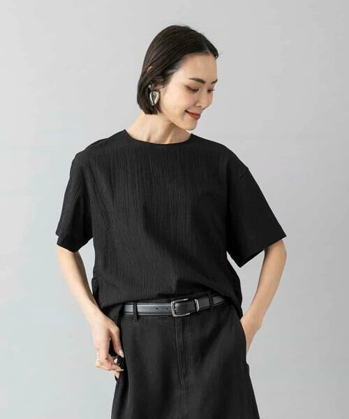 MICHEL KLEIN / ミッシェルクラン シャツ・ブラウス | Tブラウス（ブラック）