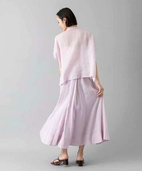 MICHEL KLEIN / ミッシェルクラン ロング・マキシ丈スカート | [セットアップ対応]リネンフレアスカート | 詳細23
