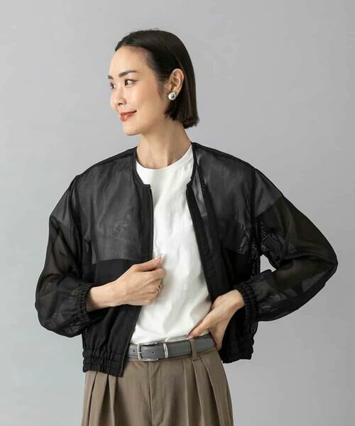 MICHEL KLEIN / ミッシェルクラン その他アウター | [セットアップ対応]メッシュブルゾン | 詳細8